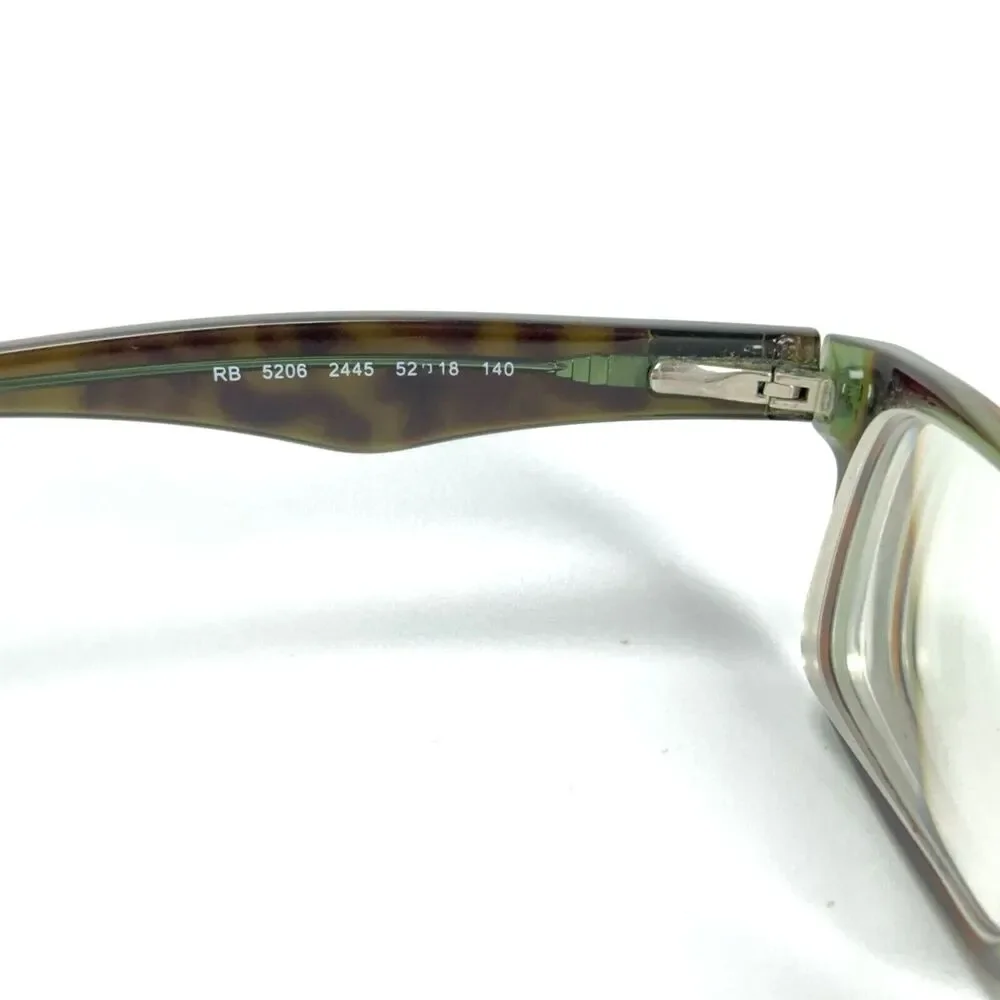 Ray-Ban RB 5206 2445 Tortoise Brown Eyeglasses FRAMES ONLY Womens 52-18 140
